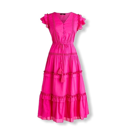 J. Crew Women’s Pom Pom Dress in Cotton Voile 8 - Picture 2 of 10